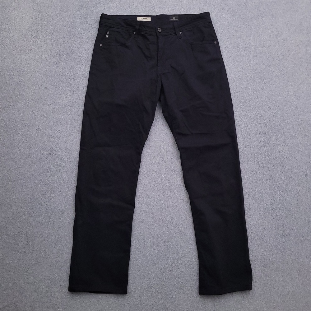 AG Adriano Goldschmied The Graduate Pants Mens 32x34 Tailored Leg Navy Stretch